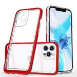 Nugarėlės dėklai Hurtel  Clear 3in1 Case for iPhone 12 Pro Max Frame Cover Gel Red 