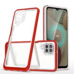 Aizmugurējais vāciņš Hurtel  Clear 3in1 Case for Samsung Galaxy A22 4G Frame Gel Cover Red 