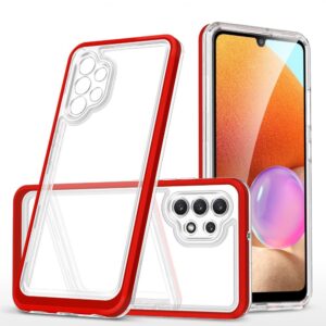 Aizmugurējais vāciņš Hurtel  Clear 3in1 Case for Samsung Galaxy A32 5G Frame Gel Cover Red 