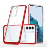 Back panel cover Hurtel  Clear 3in1 Case for Samsung Galaxy S21 + 5G (S21 Plus 5G) Frame Gel Cover Red 
