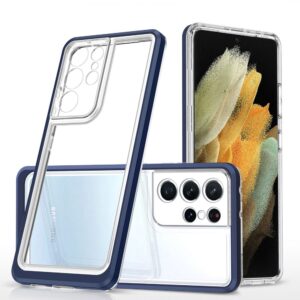 Aizmugurējais vāciņš Hurtel  Clear 3in1 Case for Samsung Galaxy S22 Ultra Frame Gel Cover Blue 