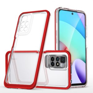 Aizmugurējais vāciņš Hurtel  Clear 3in1 Case for Xiaomi Redmi 10 Frame Gel Cover Red 