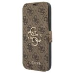 Aizmugurējais vāciņš Guess  Guess GUBKP13X4GMGBR iPhone 13 Pro Max 6.7" brown/brown book 4G Big Metal Logo 