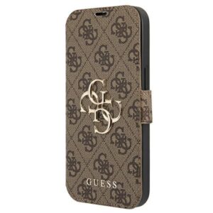 Aizmugurējais vāciņš Guess  Guess GUBKP13X4GMGBR iPhone 13 Pro Max 6.7" brown/brown book 4G Big Metal Logo 