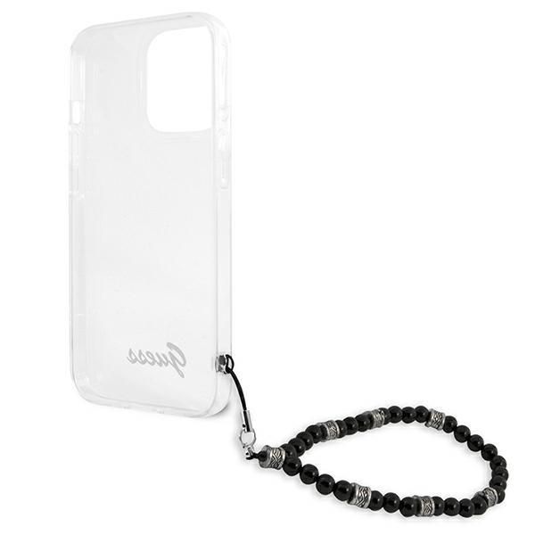 Aizmugurējais vāciņš Guess Guess GUHCP13LKPSBK iPhone 13 Pro / 13 6.1" Transparent hard case Black Pearl