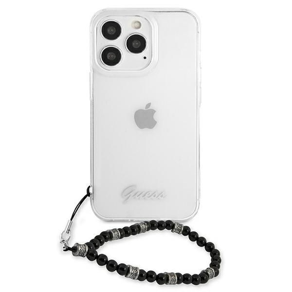Aizmugurējais vāciņš Guess Guess GUHCP13LKPSBK iPhone 13 Pro / 13 6.1" Transparent hard case Black Pearl