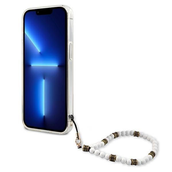 Aizmugurējais vāciņš Guess Guess GUHCP13LKPSWH iPhone 13 Pro / 13 6.1" Transparent Hardcase White Pearl