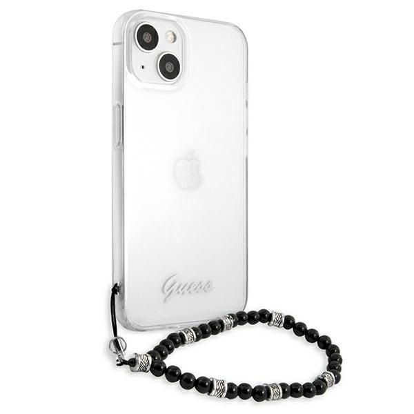 Aizmugurējais vāciņš Guess Guess GUHCP13SKPSBK iPhone 13 mini 5.4" Transparent hardcase Black Pearl