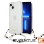 Tagakaaned Guess  Guess GUHCP13SKPSWH iPhone 13 mini 5.4" Transparent hardcase White Pearl 