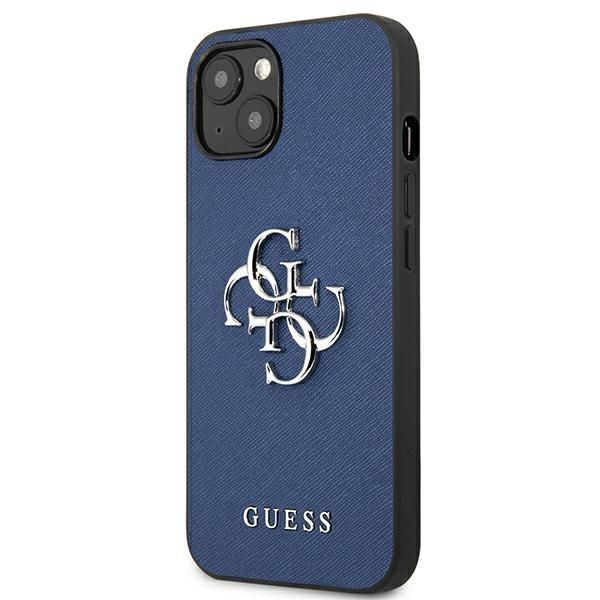 Back panel cover Guess Guess GUHCP13SSA4GSBL iPhone 13 mini 5.4" blue/blue hardcase Saffiano 4G Metal Logo