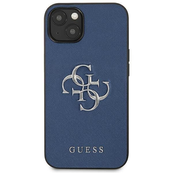 Back panel cover Guess Guess GUHCP13SSA4GSBL iPhone 13 mini 5.4" blue/blue hardcase Saffiano 4G Metal Logo