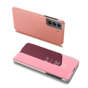 Aizmugurējais vāciņš Hurtel - Clear View Case Flip Cover for Samsung Galaxy S22 + (S22 Plus) pink 