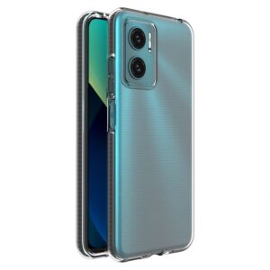 Nugarėlės dėklai Hurtel  Spring Case cover gel TPU cover with colored frame for Xiaomi Redmi 10 black 