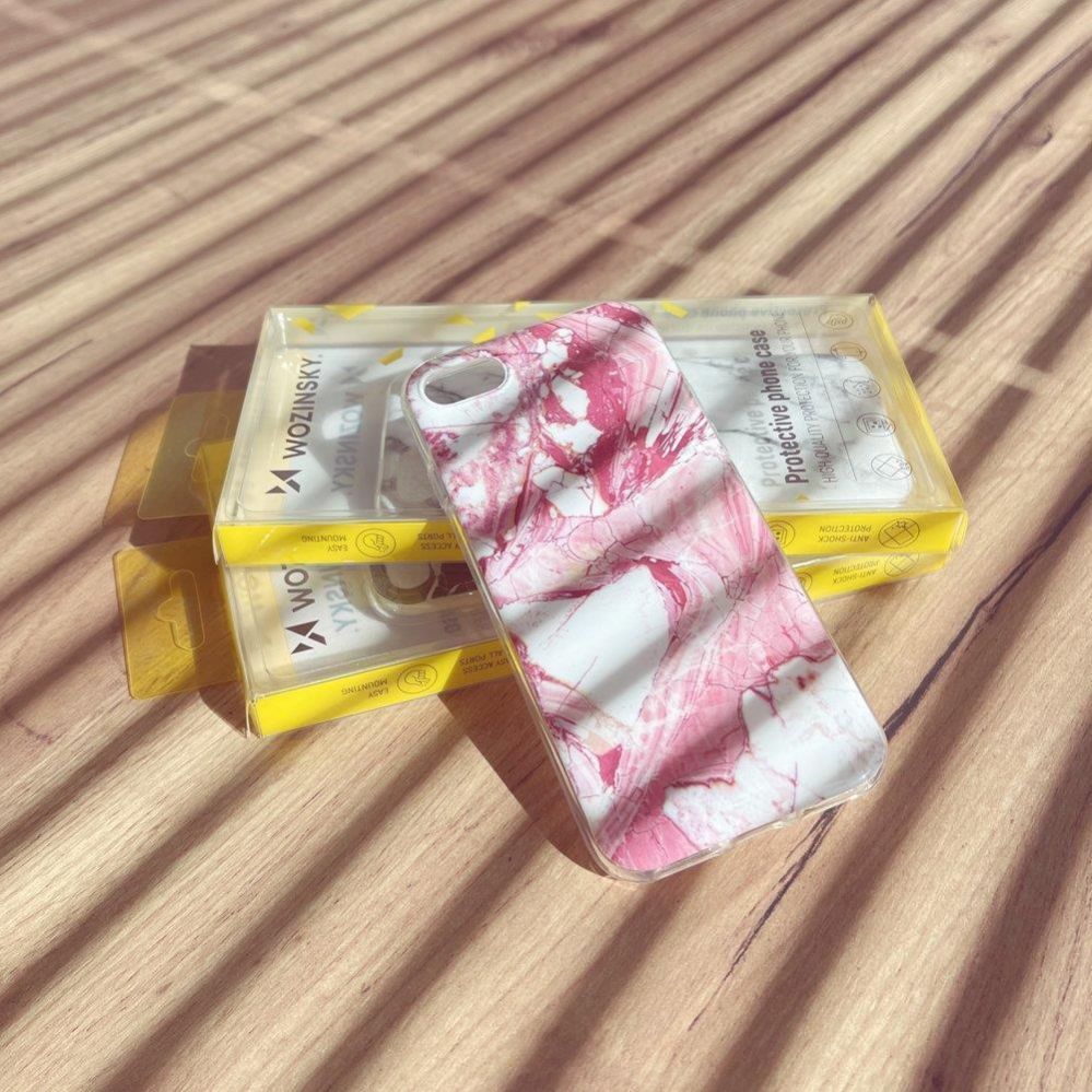 Back panel cover Wozinsky Wozinsky Marble gel case cover marble Samsung Galaxy S22+ (S22 Plus) black