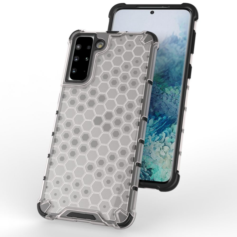 Aizmugurējais vāciņš Hurtel Honeycomb case armored cover with a gel frame for Samsung Galaxy S22 + (S22 Plus) black