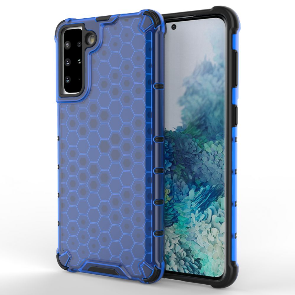 Aizmugurējais vāciņš Hurtel Honeycomb case armored cover with a gel frame for Samsung Galaxy S22 + (S22 Plus) blue
