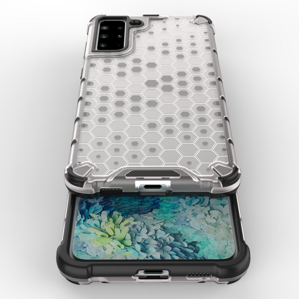 Aizmugurējais vāciņš Hurtel Honeycomb case armored cover with a gel frame for Samsung Galaxy S22 + (S22 Plus) blue
