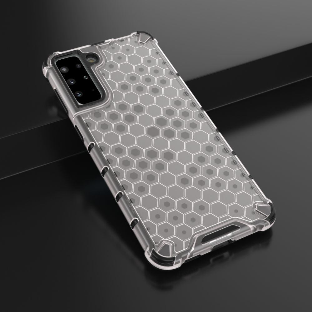 Aizmugurējais vāciņš Hurtel Honeycomb case armored cover with a gel frame for Samsung Galaxy S22 + (S22 Plus) transparent