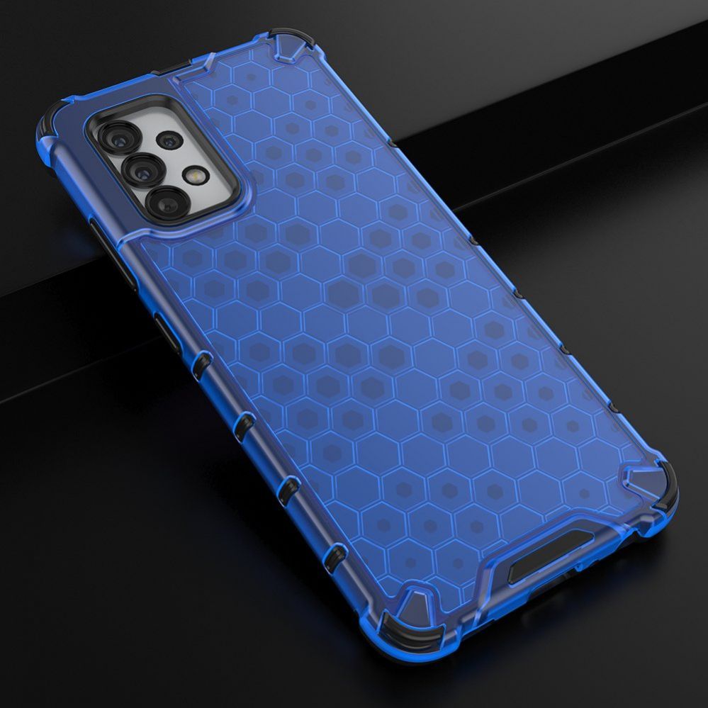 Aizmugurējais vāciņš Hurtel Honeycomb case armored cover with a gel frame for Samsung Galaxy A03s (166.5) blue