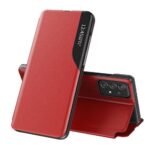 Back panel cover Hurtel  Eco Leather View Case an elegant case with a flap and stand function for Samsung Galaxy A73 red 