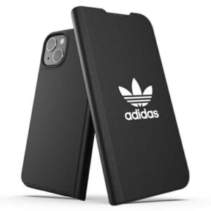 Aizmugurējais vāciņš Adidas  Adidas OR Booklet Case BASIC iPhone 13 6,1" czarno biały/black white 47086 
