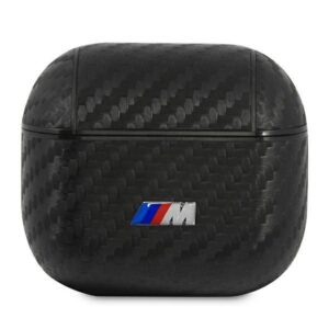 Aizmugurējais vāciņš BMW  BMW BMA3WMPUCA AirPods 3 cover czarny/black PU Carbon M Collection 