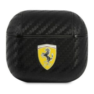 Aizmugurējais vāciņš Ferrari  Ferrari FESA3CABK AirPods 3 cover black/black On Track PU Carbon