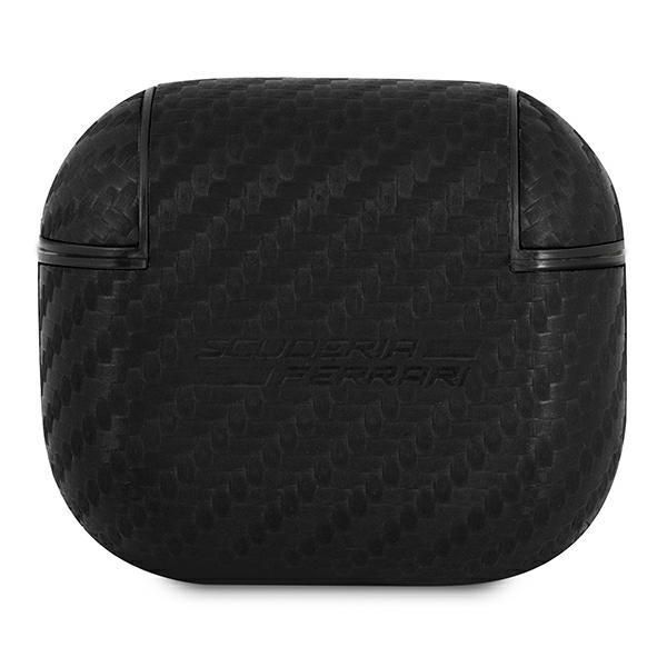 Back panel cover Ferrari Ferrari FESA3CABK AirPods 3 cover black/black On Track PU Carbon