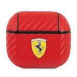 Nugarėlės dėklai Ferrari  Ferrari FESA3CARE AirPods 3 cover red/red On Track PU Carbon 