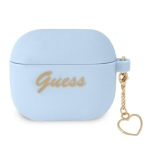 Aizmugurējais vāciņš Guess  Guess GUA3LSCHSB AirPods 3 cover blue/blue Silicone Charm Heart Collection