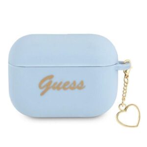 Aizmugurējais vāciņš Guess  Guess GUAPLSCHSB AirPods Pro cover blue/blue Silicone Charm Heart Collection