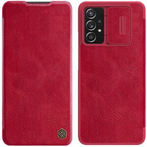 Aizmugurējais vāciņš Nillkin  Nillkin Qin leather holster case for Samsung Galaxy A73 red