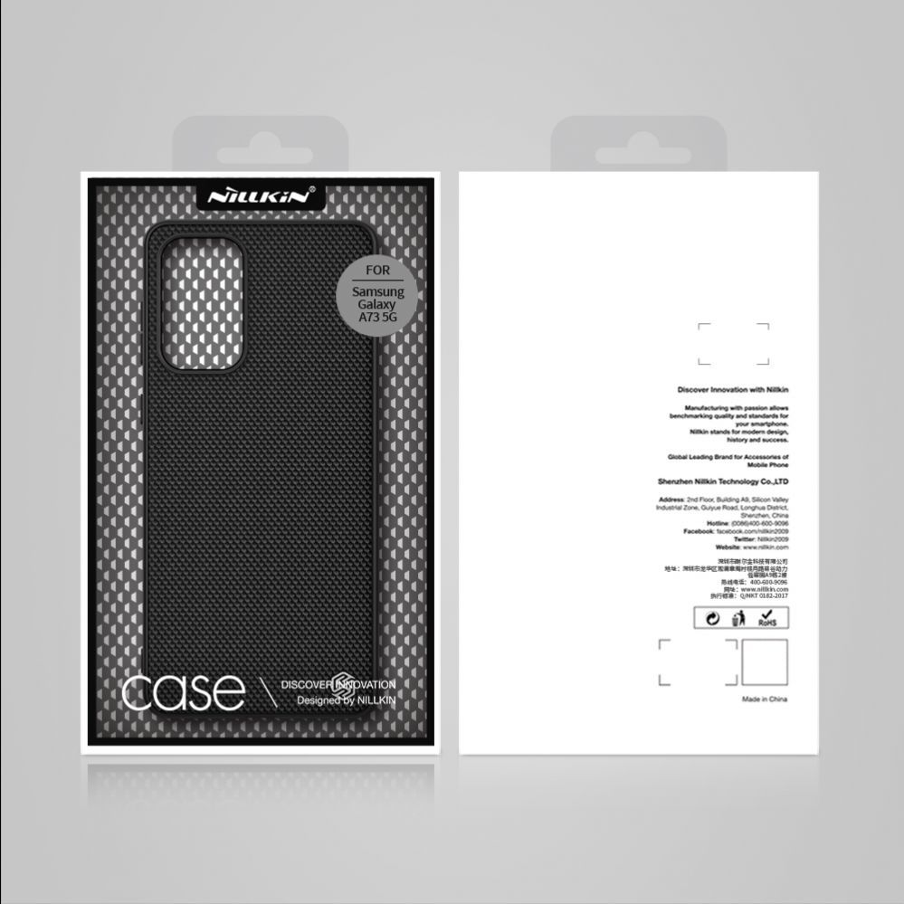 Nugarėlės dėklai Nillkin Nillkin Textured Case durable reinforced case with gel frame and nylon back for Samsung Galaxy A73 black