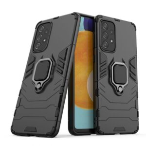Nugarėlės dėklai Hurtel  Ring Armor tough hybrid case cover + magnetic holder for Samsung Galaxy A73 black 