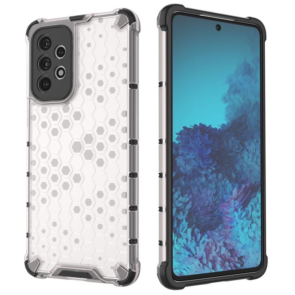 Aizmugurējais vāciņš Hurtel Honeycomb case armored cover with a gel frame for Samsung Galaxy A73 black
