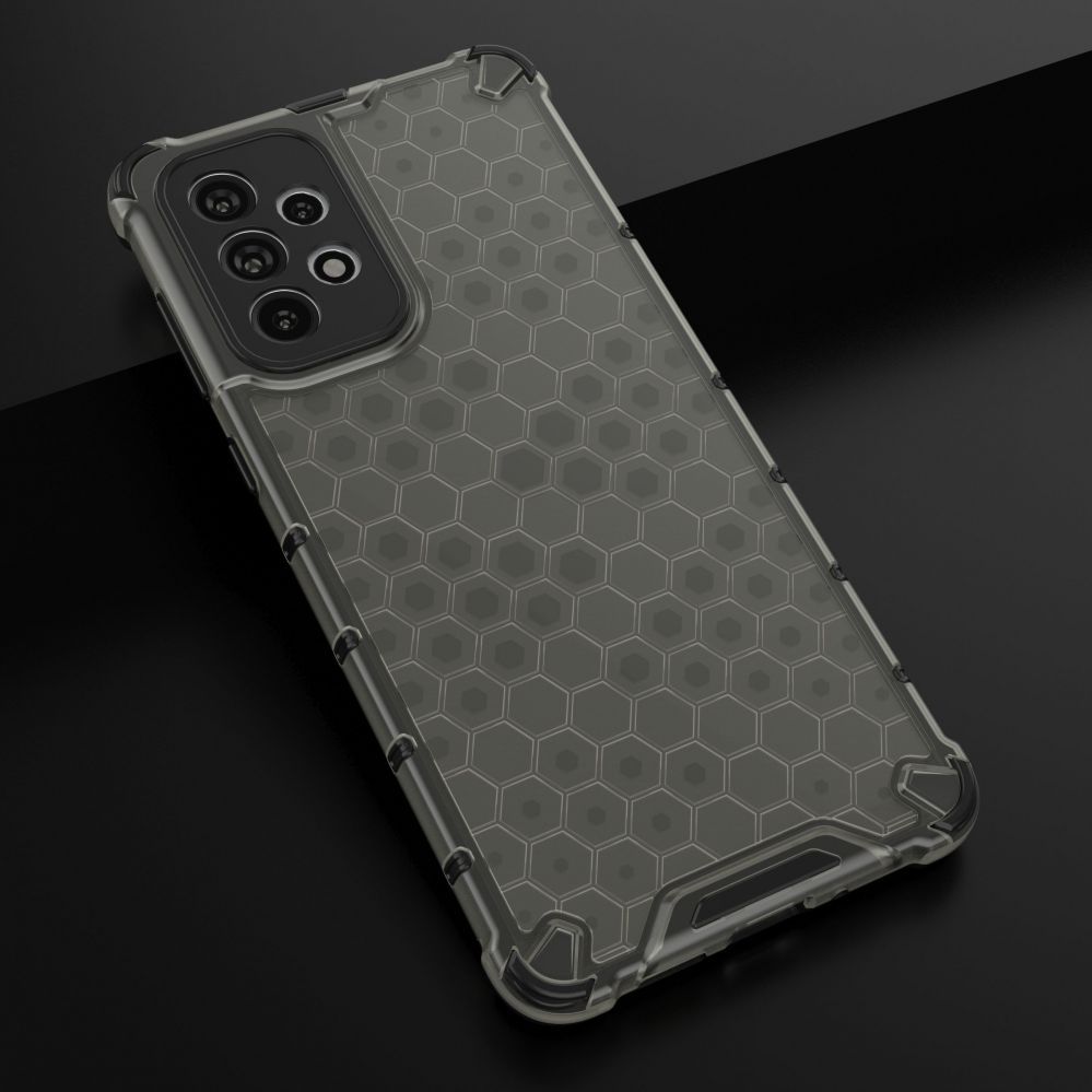 Aizmugurējais vāciņš Hurtel Honeycomb case armored cover with a gel frame for Samsung Galaxy A73 black