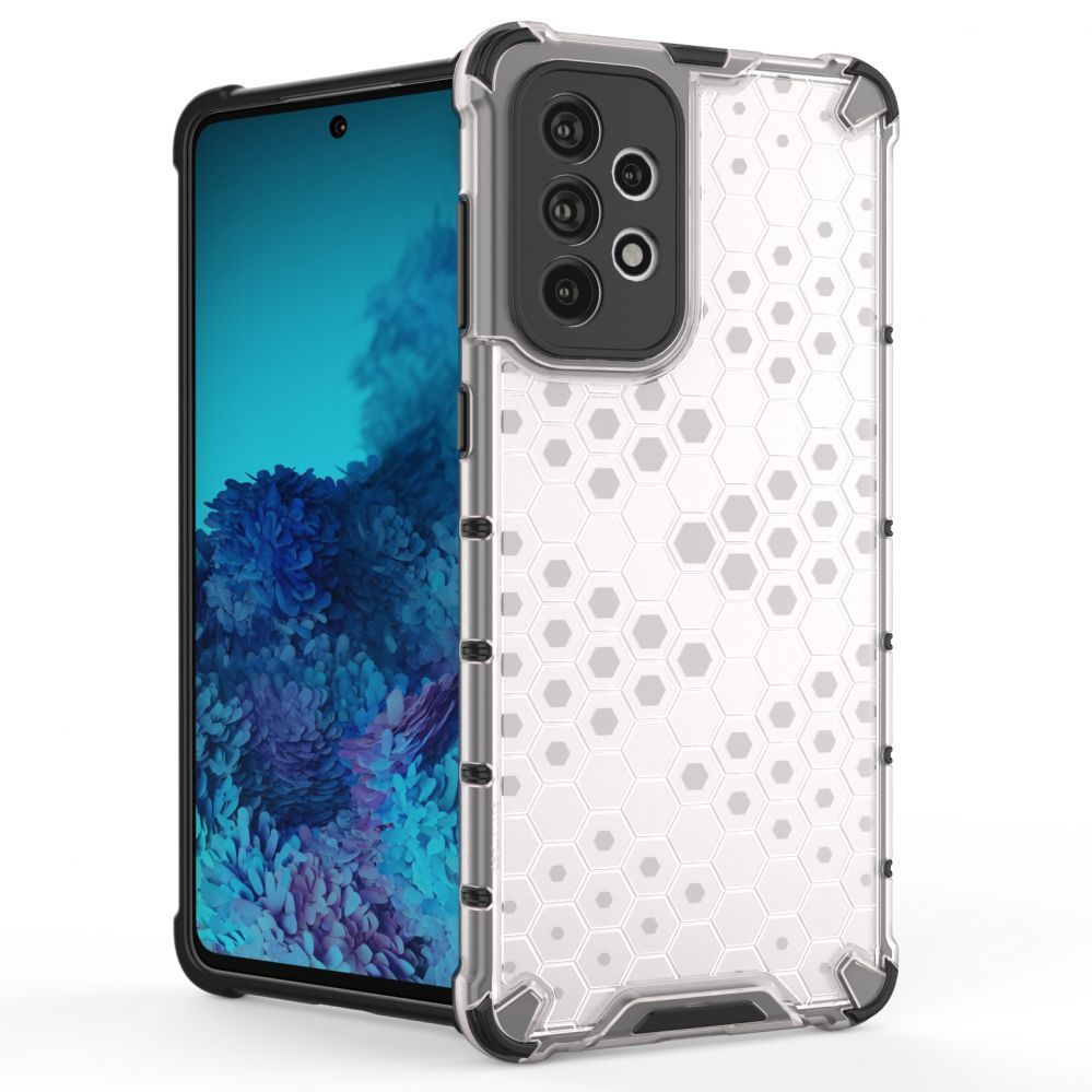 Aizmugurējais vāciņš Hurtel Honeycomb case armored cover with a gel frame for Samsung Galaxy A73 black