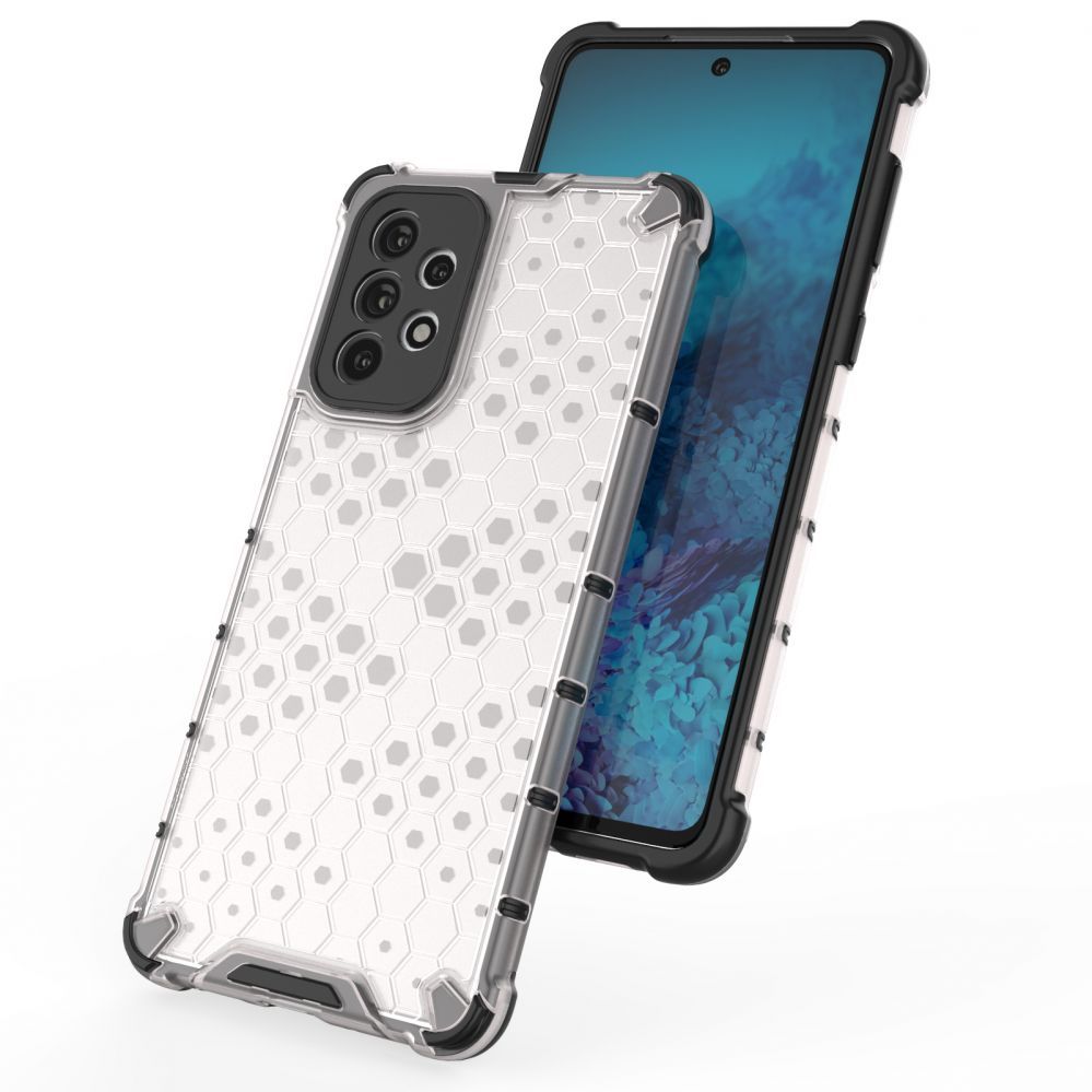 Aizmugurējais vāciņš Hurtel Honeycomb case armored cover with a gel frame for Samsung Galaxy A73 black