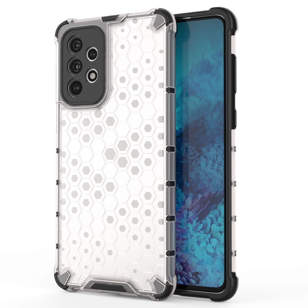 Aizmugurējais vāciņš Hurtel Honeycomb case armored cover with a gel frame for Samsung Galaxy A73 transparent