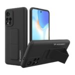 Nugarėlės dėklai Wozinsky  Wozinsky Kickstand Case Silicone Stand Cover for Xiaomi Redmi Note 11S / Note 11 black 