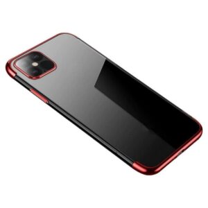 Aizmugurējais vāciņš Hurtel  Clear Color case TPU gel cover with a metallic frame for Samsung Galaxy A13 5G red 