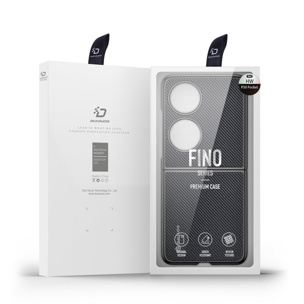 Tagakaaned Dux Ducis Dux Ducis Fino case is made of nylon material Huawei P50 Pocket black