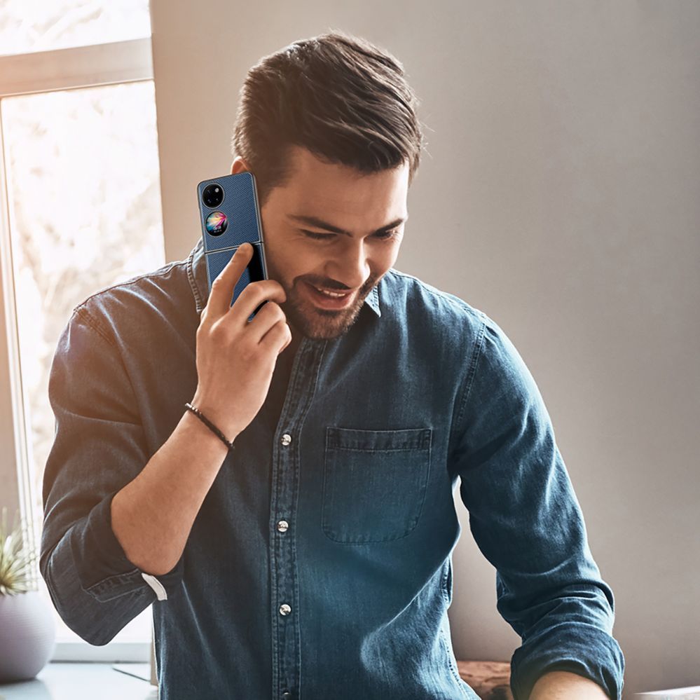 Back panel cover Dux Ducis Dux Ducis Fino case is made of nylon material Huawei P50 Pocket blue