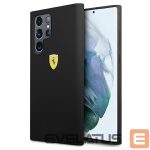 Back panel cover Ferrari  Ferrari FESSIHCS22LBK S22 Ultra S908 black/black hardcase On Track Silicone 