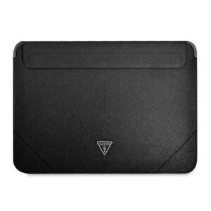 Nugarėlės dėklai Guess  Guess Saffiano Triangle Logo case for a 14" laptop - black 