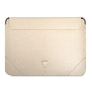 Nugarėlės dėklai Guess  Guess Saffiano Triangle Logo case for a 16" laptop - beige 