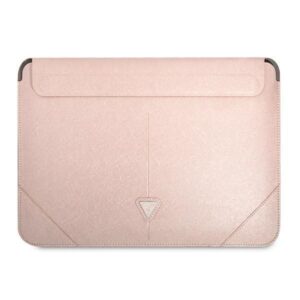 Nugarėlės dėklai Guess  Guess Saffiano Triangle Logo case for a 16" laptop - pink 