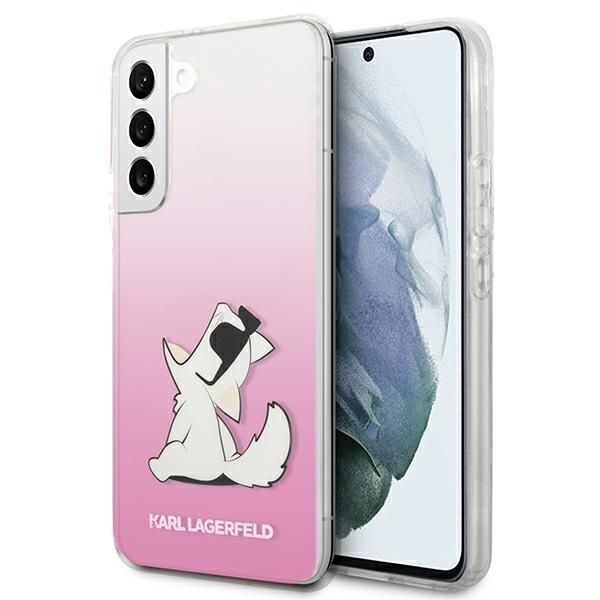 Back panel cover Karl Lagerfeld Karl Lagerfeld KLHCS22MCFNRCPI S22+ S906 hardcase różowy/pink Choupette Eat