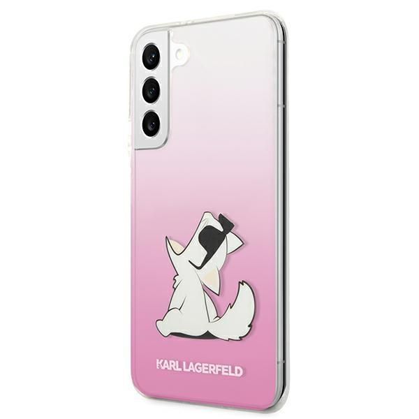 Back panel cover Karl Lagerfeld Karl Lagerfeld KLHCS22MCFNRCPI S22+ S906 hardcase różowy/pink Choupette Eat