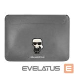 Tagakaaned Karl Lagerfeld  Karl Lagerfeld Saffiano Ikonik Karl case for a 16" laptop - silver 
